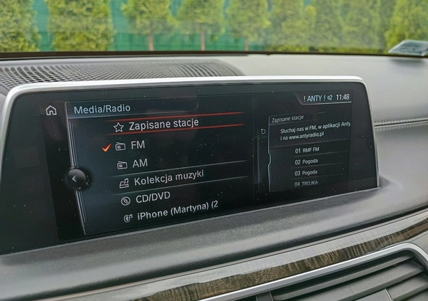 BMW Seria 7 cena 155000 przebieg: 125515, rok produkcji 2016 z Piotrków Trybunalski małe 781